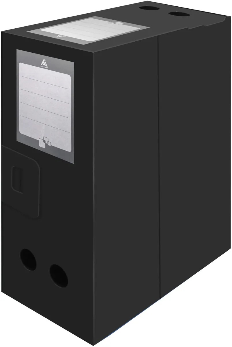 

Короб архивный Бюрократ -BA120BLCK, пластик, 120мм, 330x245, черный