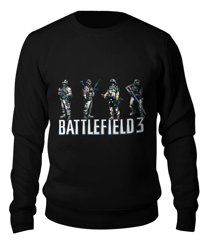 

Свитшот унисекс Printio Battlefield 3 черный L, Battlefield 3