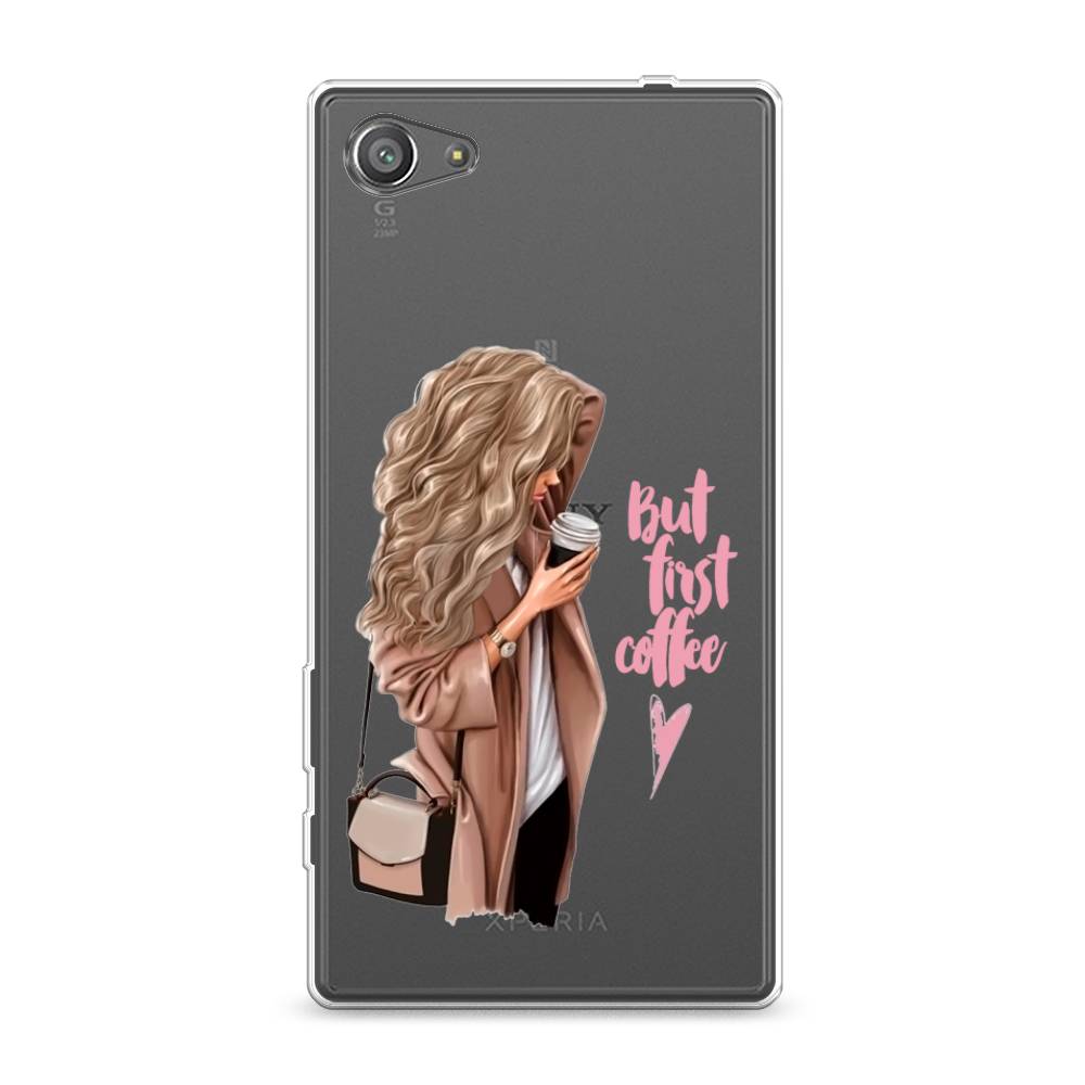 

Силиконовый чехол "Девушка с кофе" на Sony Xperia Z5 compact, Девушка с кофе