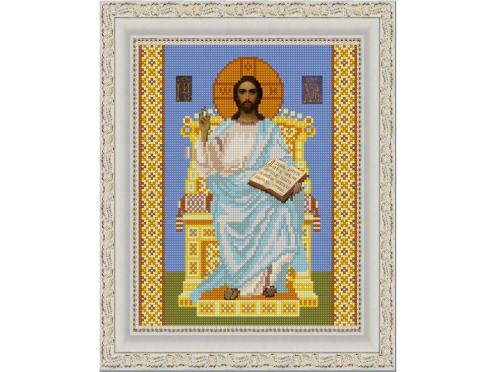 фото Рисунок на ткани «господь вседержитель на престоле» конёк