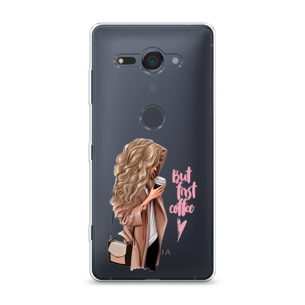 

Силиконовый чехол "Девушка с кофе" на Sony Xperia XZ2 compact, Девушка с кофе