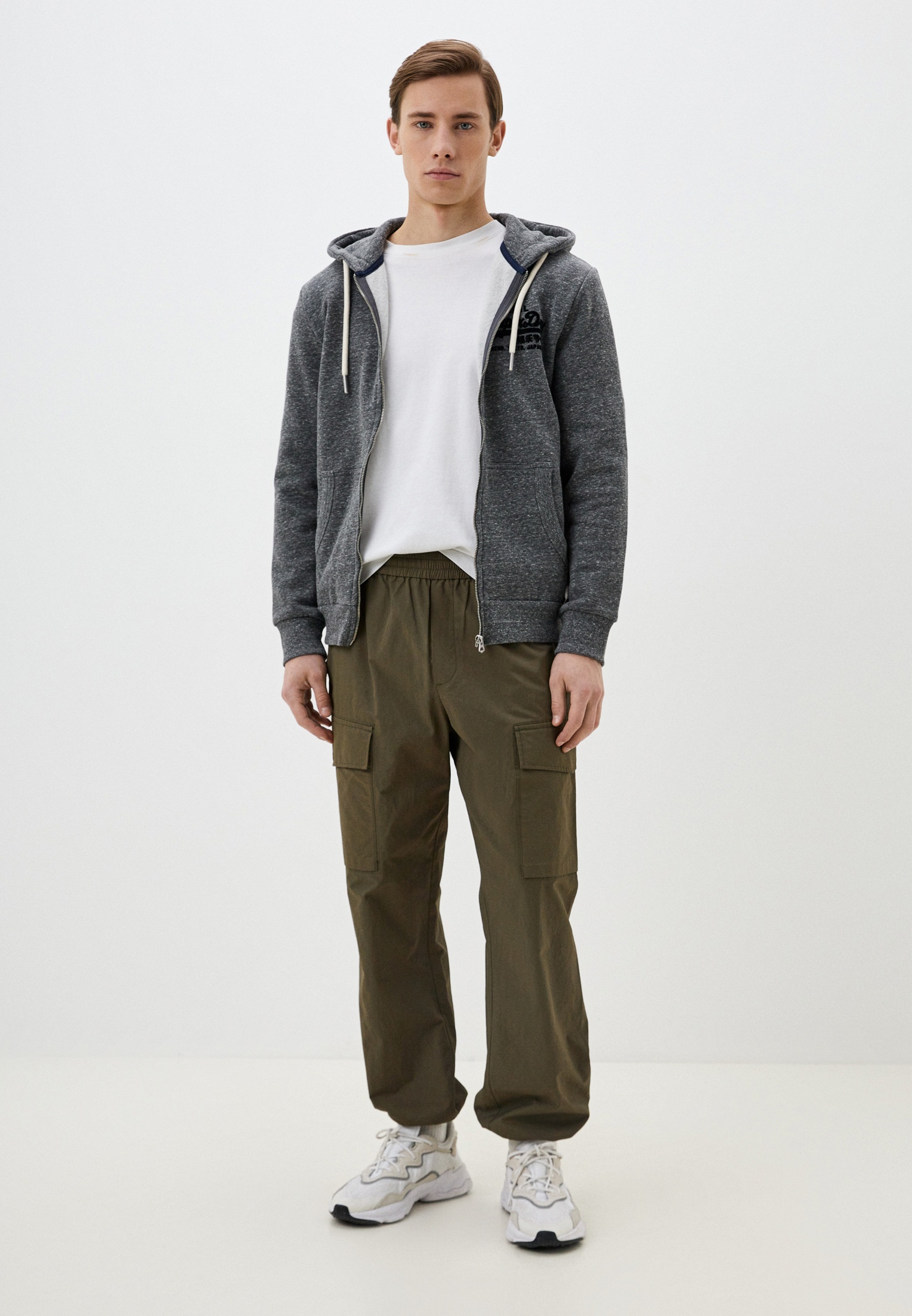 

Толстовка мужская Superdry M2013132A серая 2XL, Серый, M2013132A