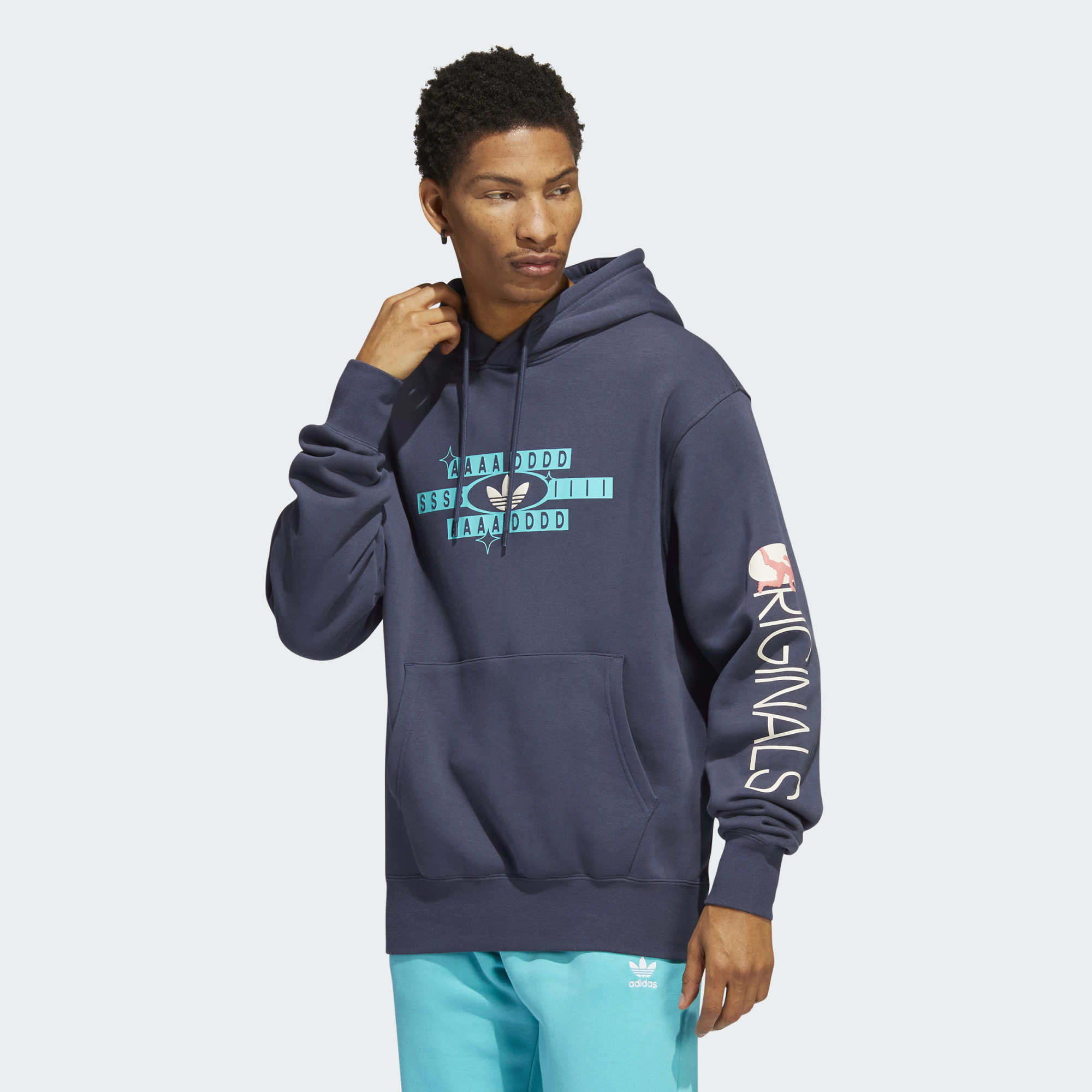 

Худи мужское Adidas HC2122 синее 2XL, HC2122