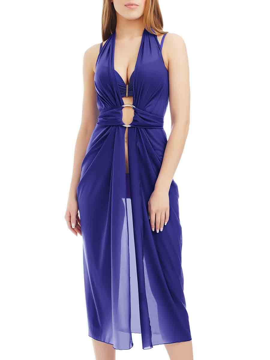 фото Платье женское marc & andré cu19-15 синее one size