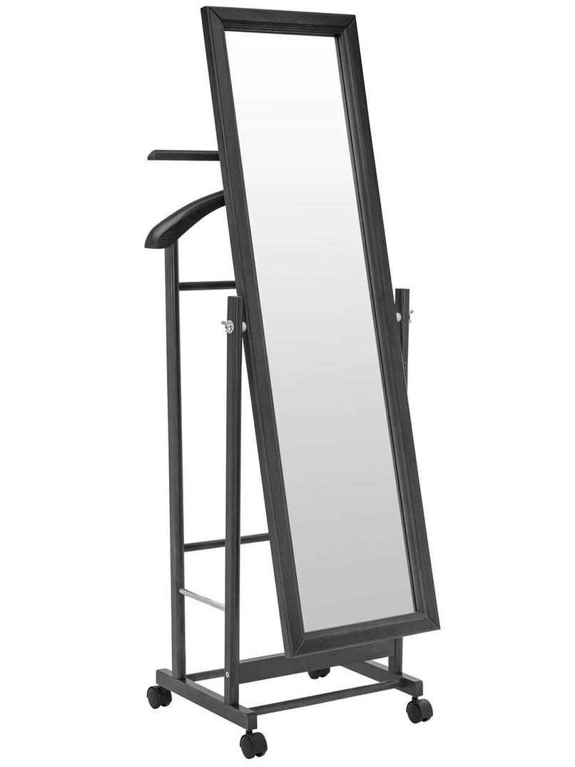 фото Вешалка костюмная с зеркалом на колесах мебелик верона элит венге