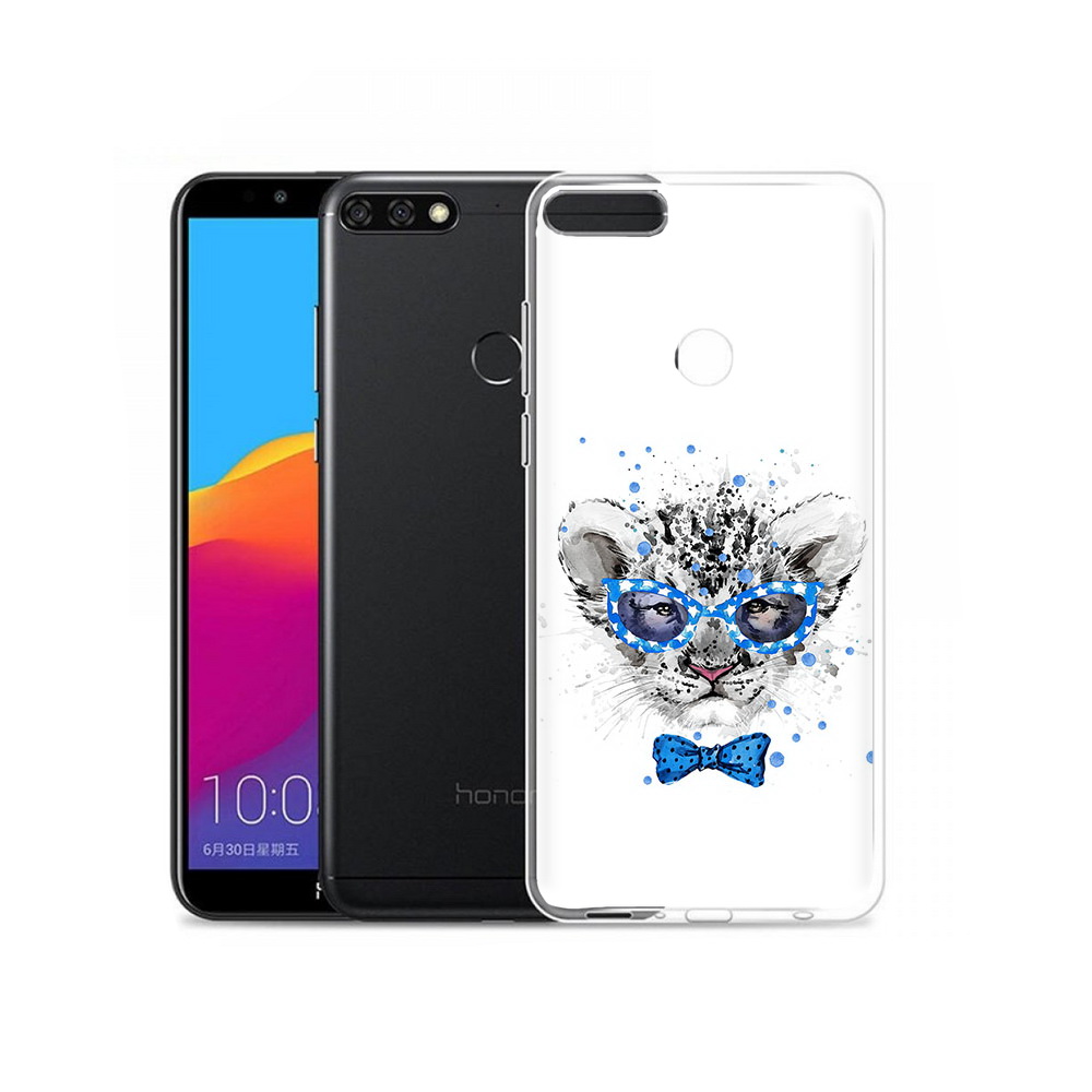 

Чехол MyPads Tocco для Honor 7C Pro тигренок с бабочкой (PT113786.47.642), Прозрачный, Tocco