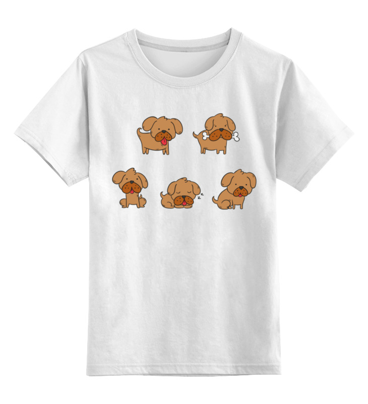 

Детская футболка Printio Собачки цв.белый р.140, 0000002279440