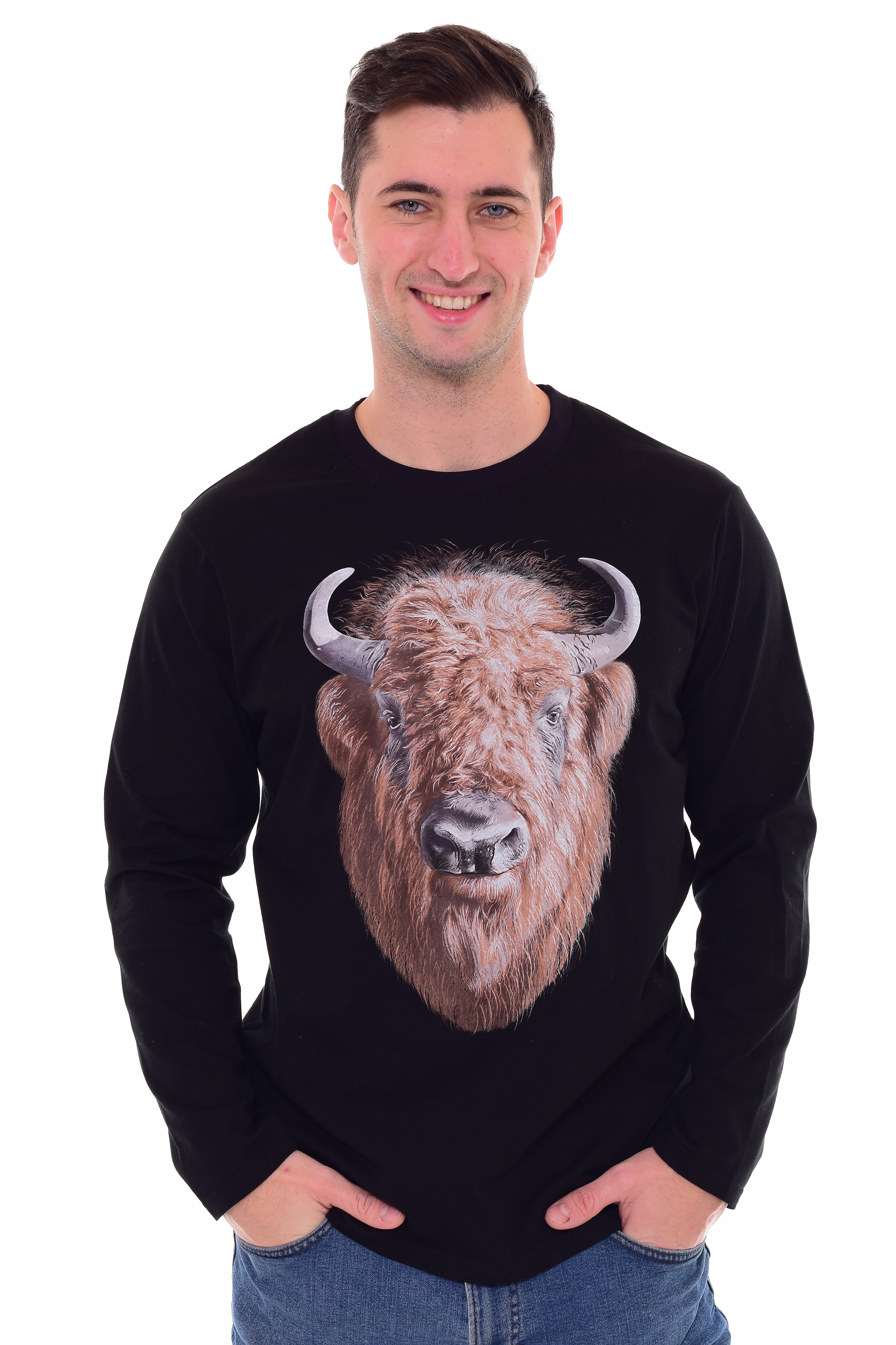 Лонгслив мужской Новое кимоно 9-149 черный 52 RU