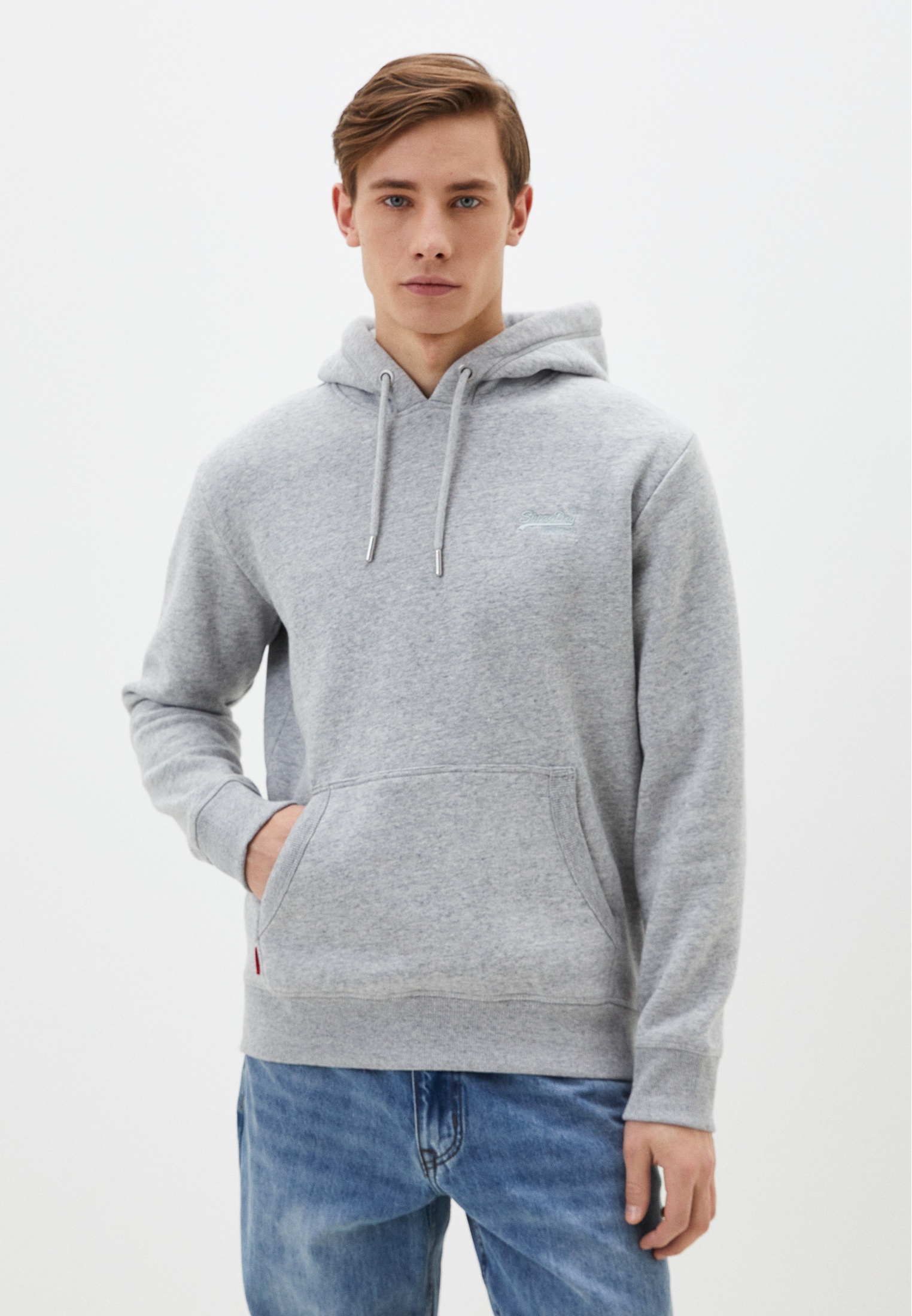 Худи мужское Superdry M2013110A серое 3XL