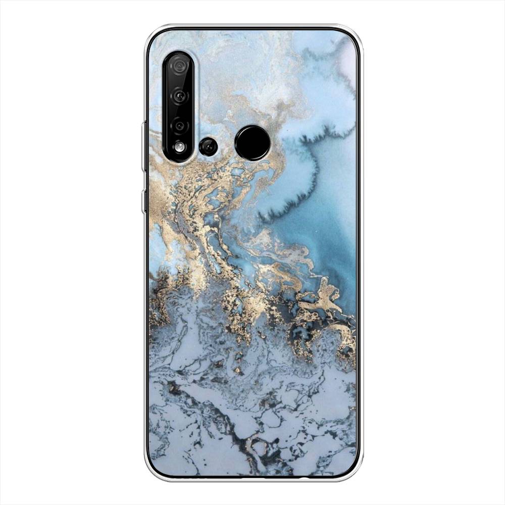 

Чехол Awog на Huawei P20 lite 2019 "Морозная лавина синяя", Серебристый, 69750-3