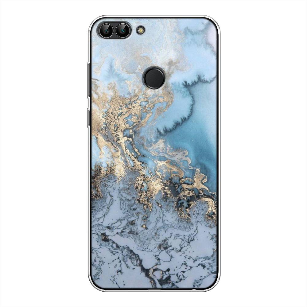 

Чехол Awog на Huawei P Smart "Морозная лавина синяя", Серебристый, 64050-3