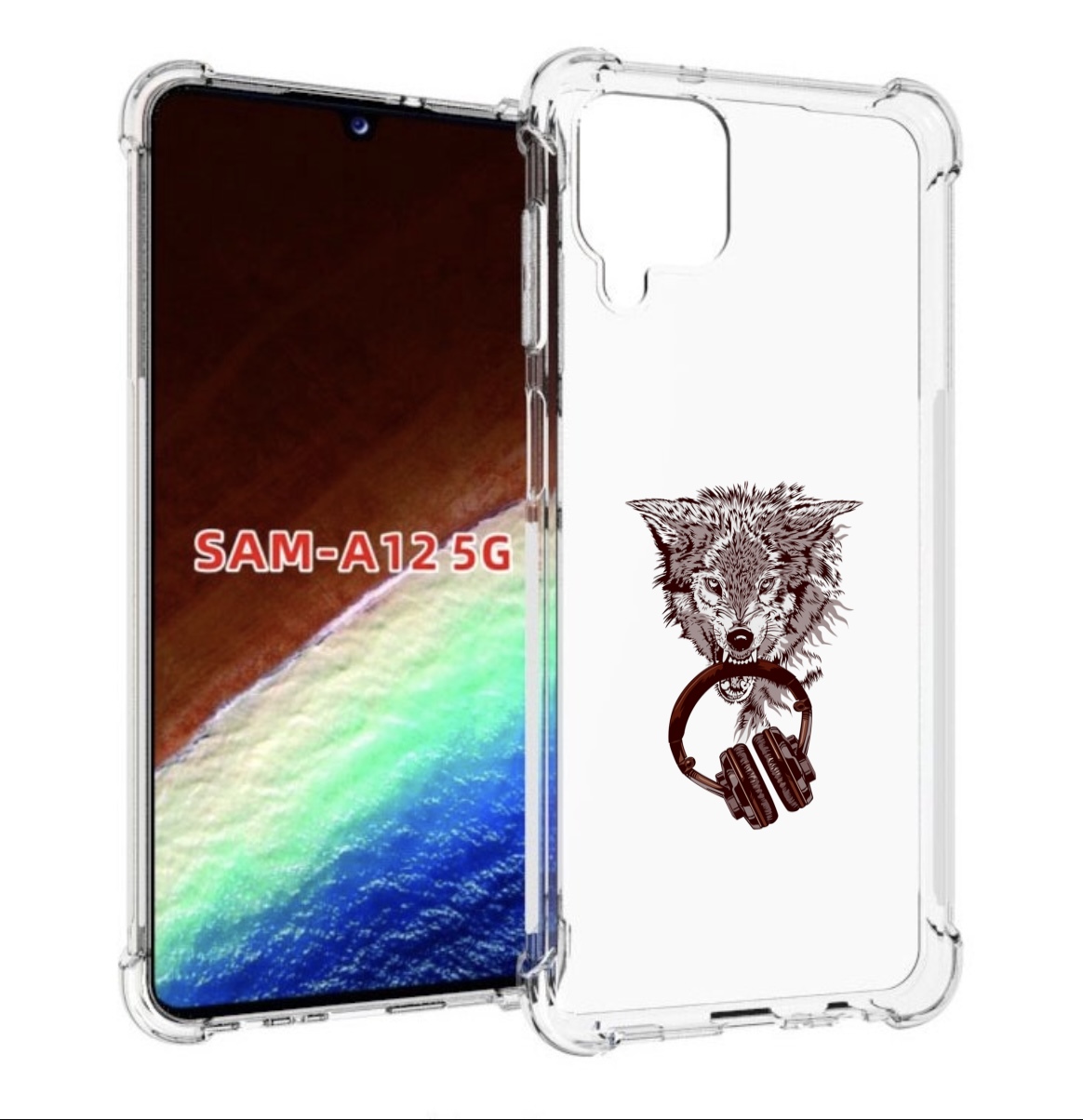 

Чехол MyPads дикий волк для Samsung Galaxy A12 (SM-A125F) 2020/21/A12 Nacho SM-A127F, Прозрачный, Tocco