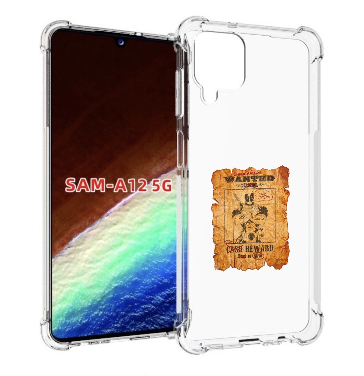 

Чехол MyPads дедпул для Samsung Galaxy A12 (SM-A125F) 2020/21/A12 Nacho SM-A127F, Прозрачный, Tocco