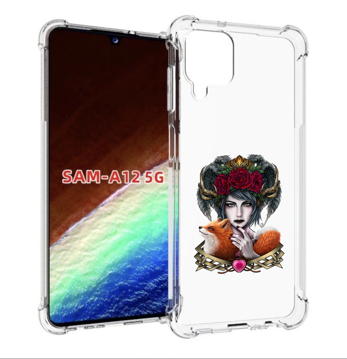 

Чехол MyPads девушка с лисой для Samsung Galaxy A12 (SM-A125F) 2020/21/A12 Nacho SM-A127F, Прозрачный, Tocco