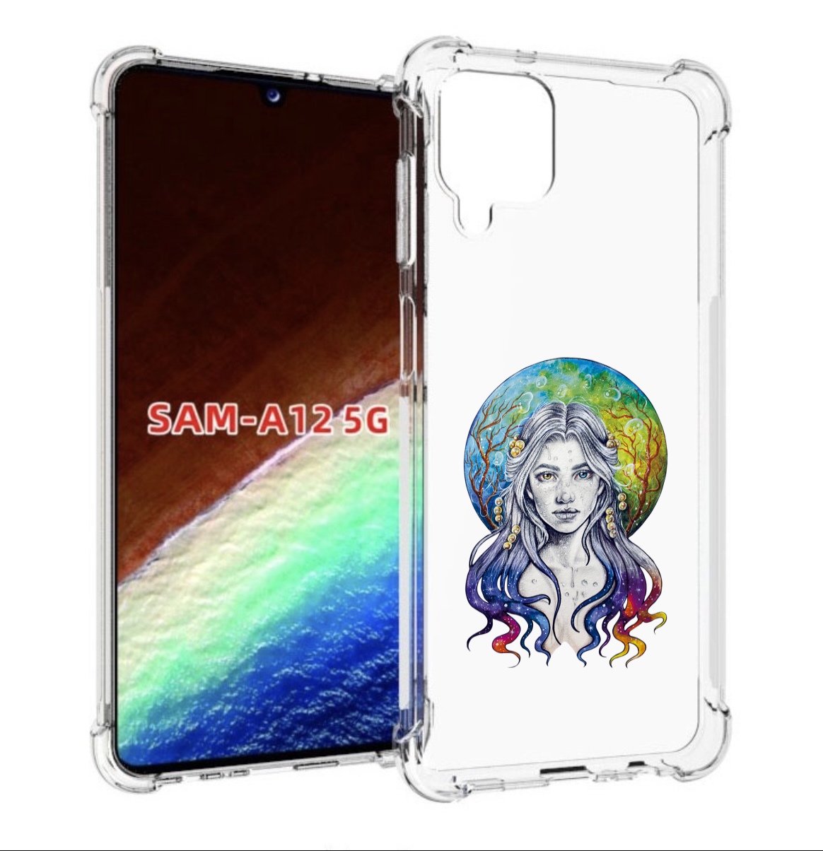 

Чехол MyPads девушка с красивыми волосами для Samsung Galaxy A12 (SM-A125F) 2020/21, Прозрачный, Tocco