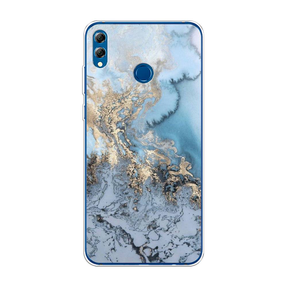

Чехол Awog на Honor 8X Max "Морозная лавина синяя", Серебристый, 66550-3