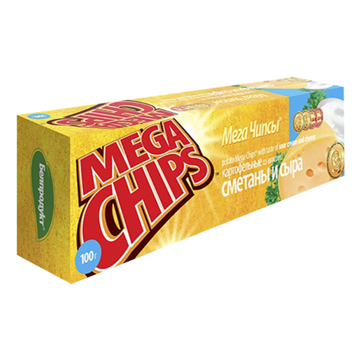 Чипсы картофельные Mega Chips сметана и сыр 200 г