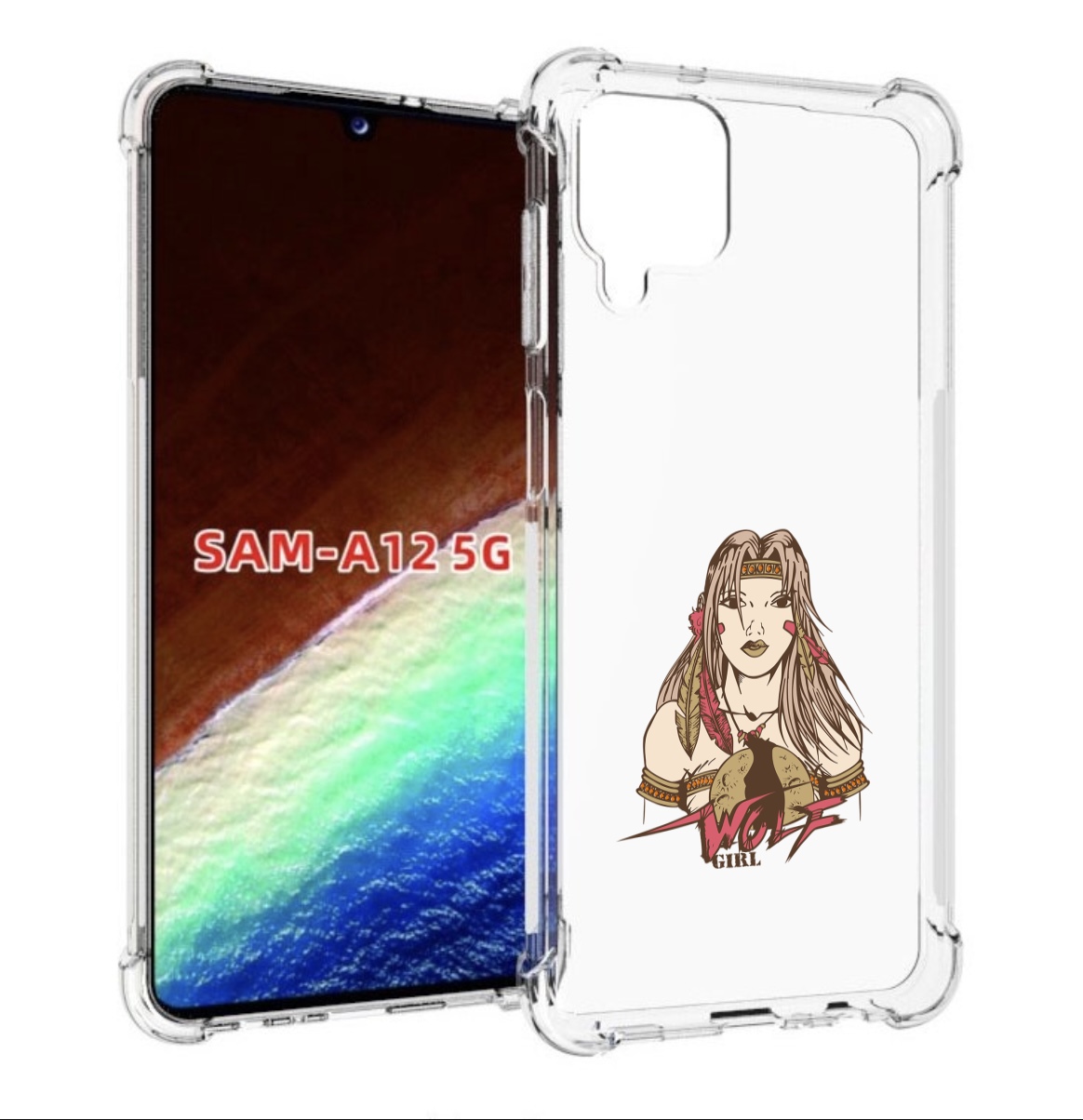 

Чехол MyPads девушка волк для Samsung Galaxy A12 (SM-A125F) 2020/21/A12 Nacho SM-A127F, Прозрачный, Tocco