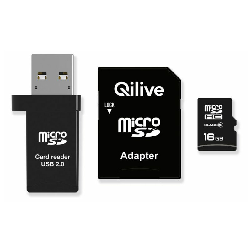 

Карта памяти Qilive microSD Cl 10 UHS-I U1 16Gb