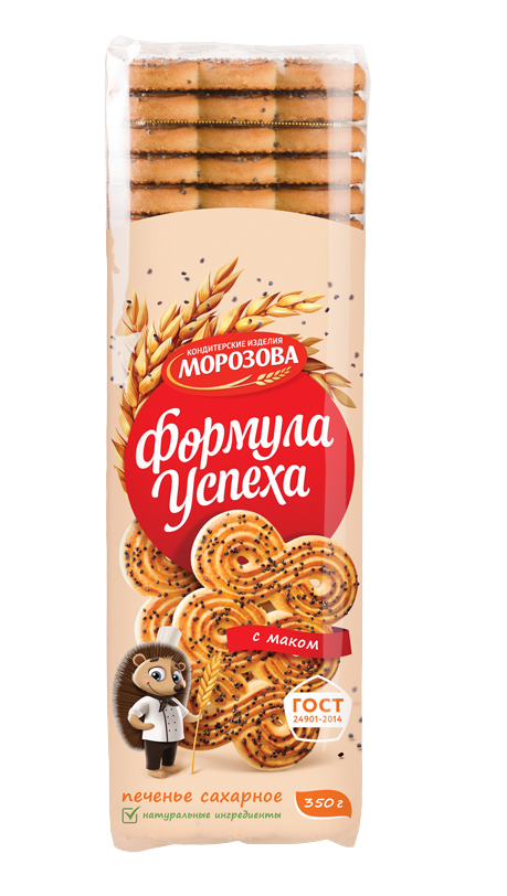 

Печенье Кондитерские изделия Морозова Формула успеха с маком 350 г