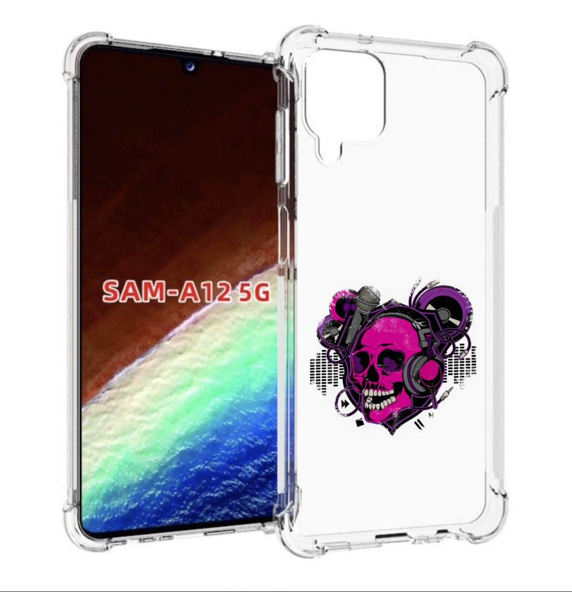 

Чехол MyPads череп 1 для Samsung Galaxy A12 (SM-A125F) 2020/21/A12 Nacho SM-A127F, Прозрачный, Tocco