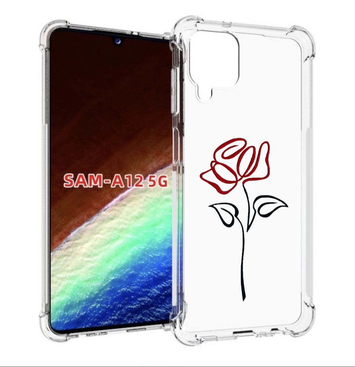 

Чехол MyPads цветок в одну линию для Samsung Galaxy A12 (SM-A125F) 2020/21, Прозрачный, Tocco