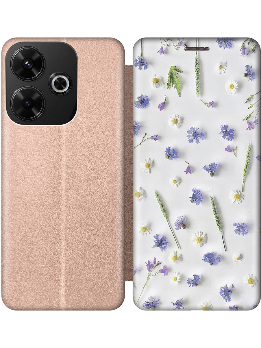 

Чехол-книжка на Xiaomi Redmi 13 / Redmi Note 13R, Poco M6 4g с принтом золотой 809358, Золотистый;белый;зеленый;фиолетовый, 783988622