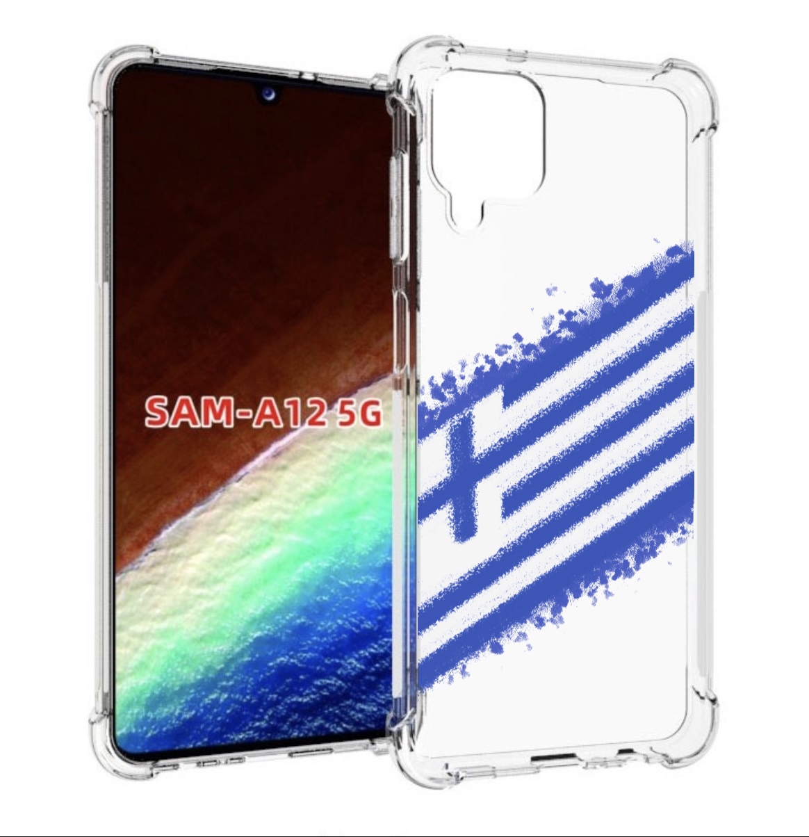 

Чехол MyPads флаг Греции для Samsung Galaxy A12 (SM-A125F) 2020/21/A12 Nacho SM-A127F, Прозрачный, Tocco