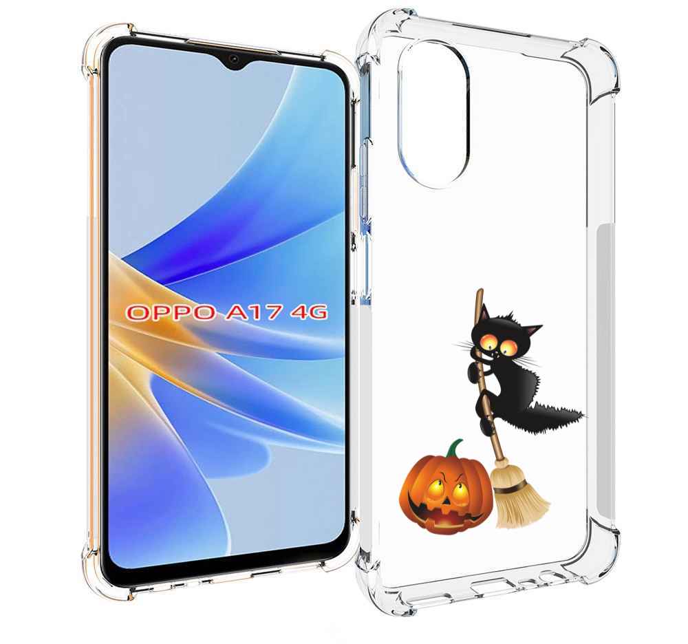 

Чехол MyPads хэлуинский котик для OPPO A17, Прозрачный, Tocco