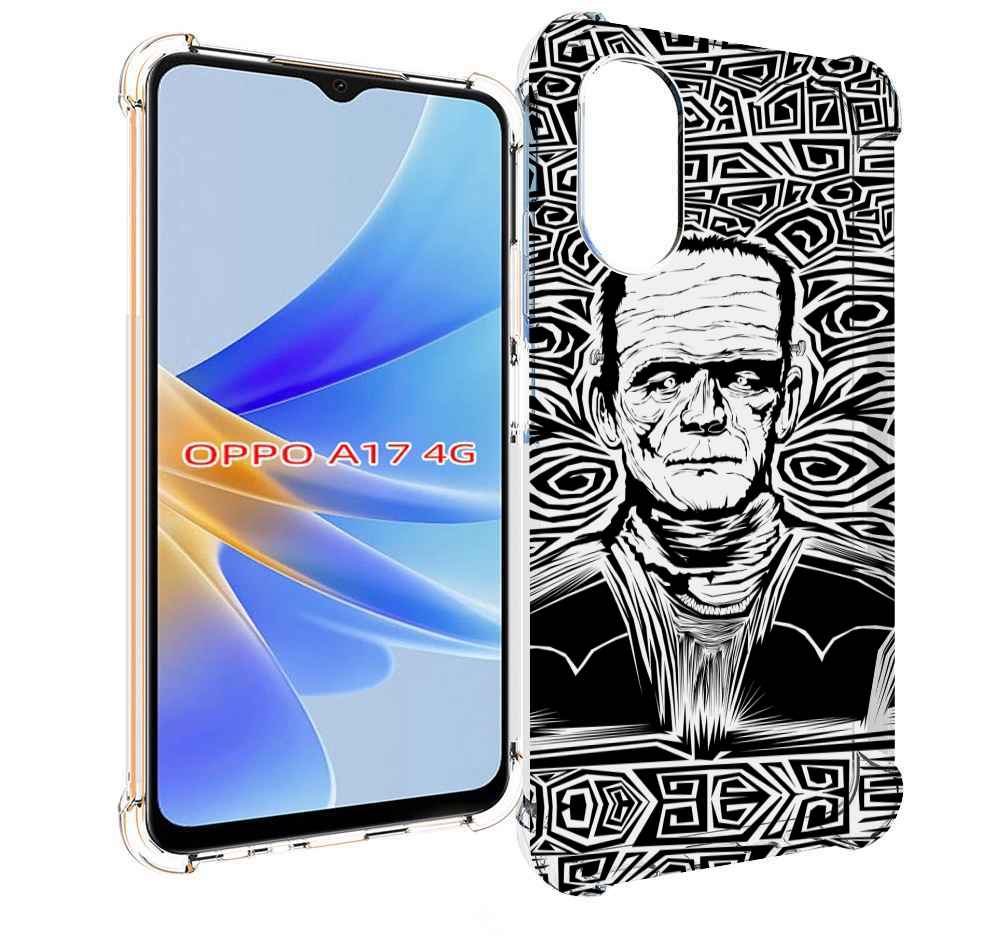 

Чехол MyPads франкенштейн черно белый для OPPO A17, Прозрачный, Tocco