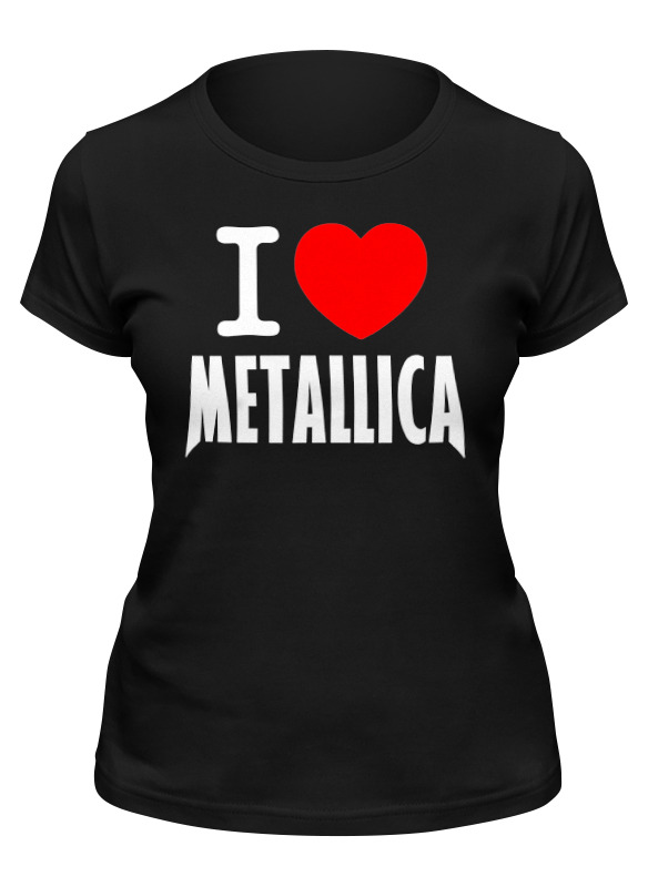 

Футболка женская Printio «i love metallica» черная S, Черный, «i love metallica»