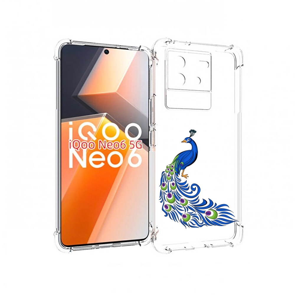 

Чехол MyPads жарптица-голубая для Vivo iQoo Neo 6 5G, Прозрачный, Tocco