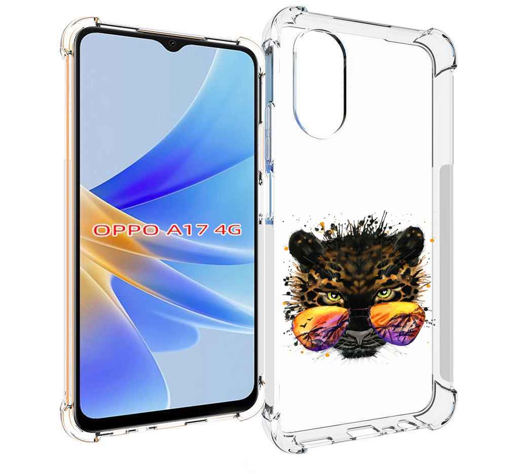 

Чехол MyPads тропический леопард для OPPO A17, Прозрачный, Tocco