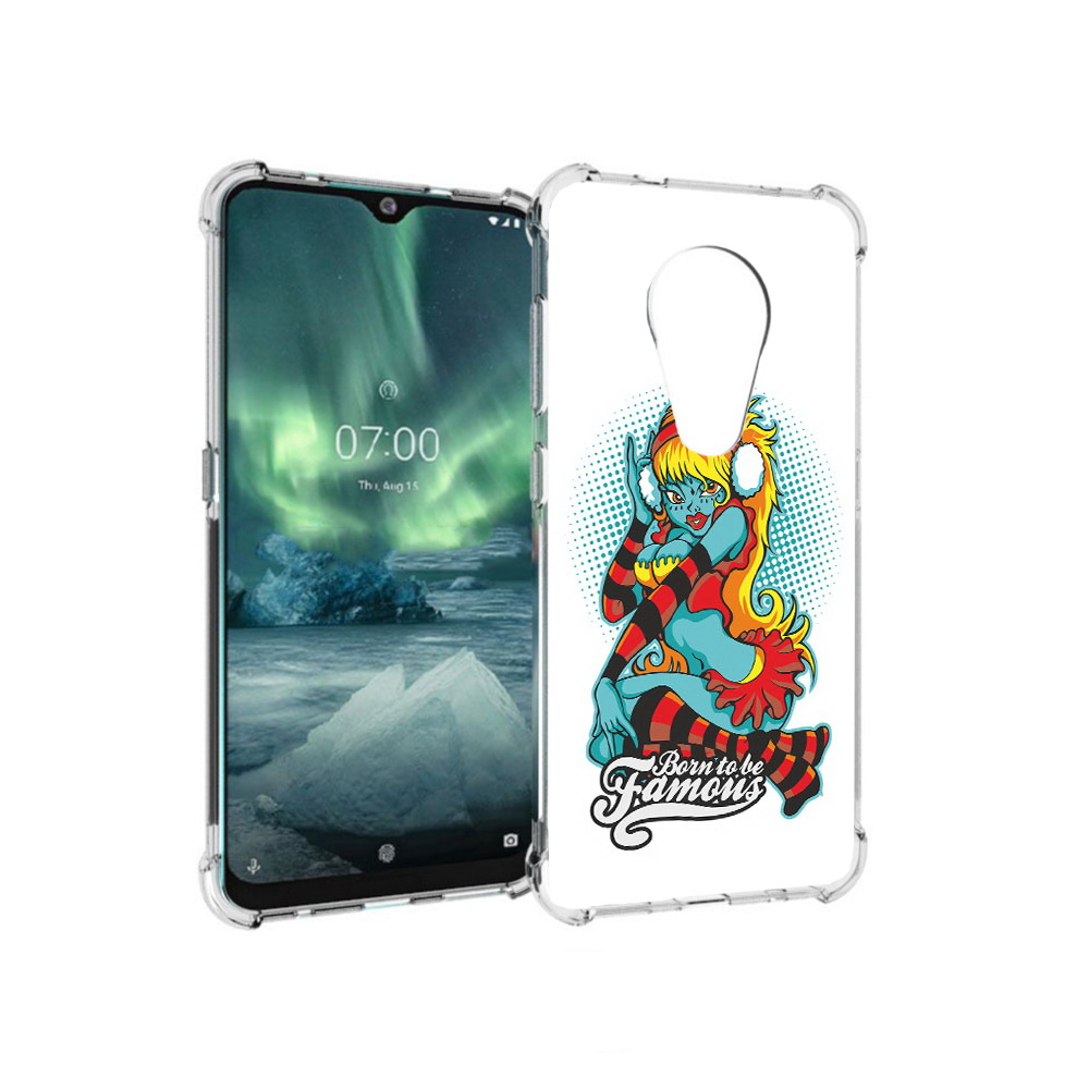 

Чехол MyPads Tocco для Nokia 7.2 нарисованная девушка в наушниках (PT139171.105.498), Прозрачный, Tocco
