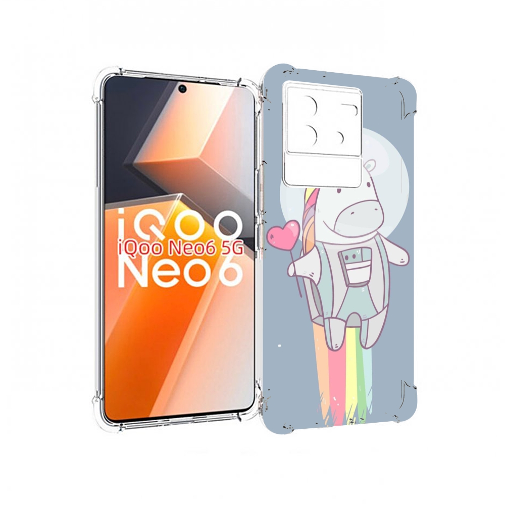 

Чехол MyPads единорог летит за орбиту для Vivo iQoo Neo 6 5G, Прозрачный, Tocco