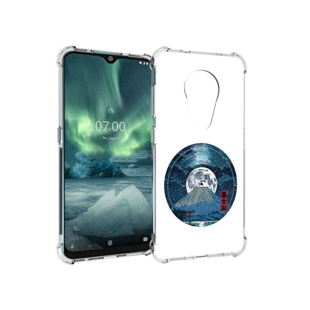 

Чехол MyPads Tocco для Nokia 7.2 нарисованная виниловая гора с луной (PT139171.105.497), Прозрачный, Tocco