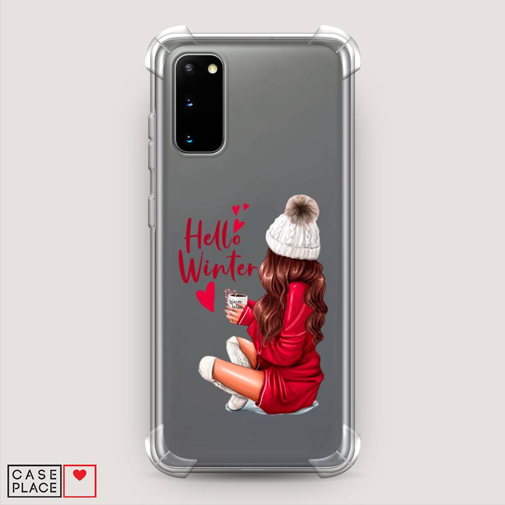 фото Противоударный силиконовый чехол "hello winter" на samsung galaxy s20 awog