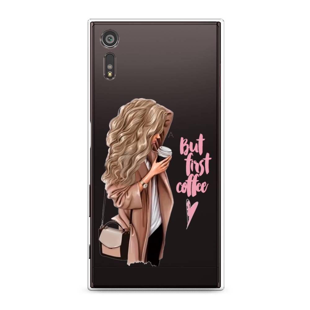 

Силиконовый чехол "Девушка с кофе" на Sony Xperia XZ, Девушка с кофе