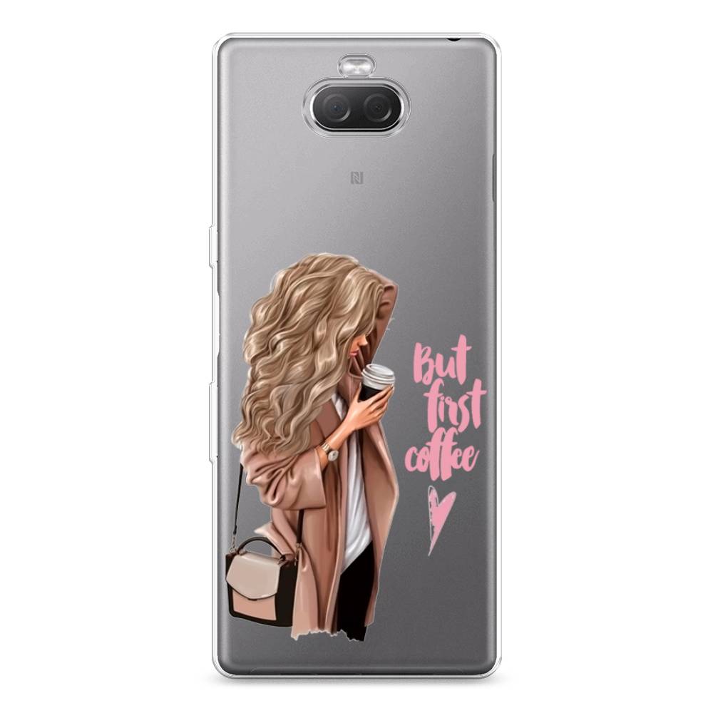 

Силиконовый чехол "Девушка с кофе" на Sony Xperia XA3 Ulta, Девушка с кофе