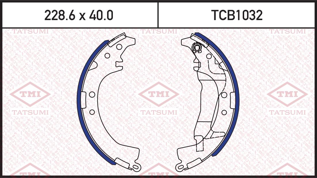 

Тормозные колодки Tatsumi барабанные TCB1032