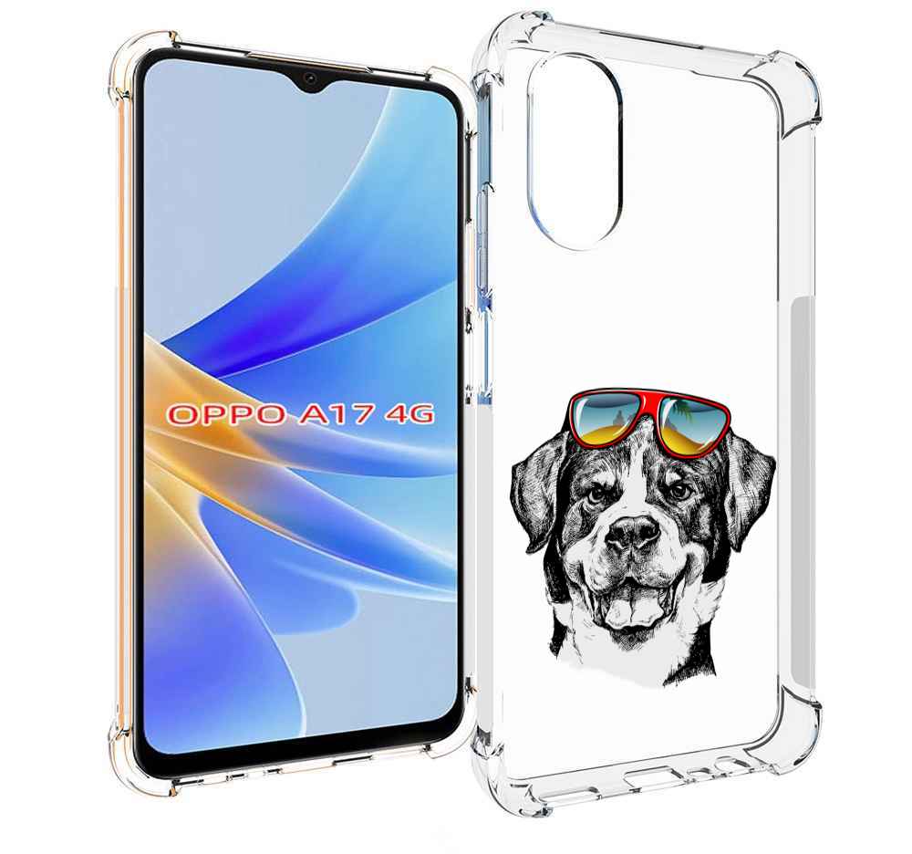 

Чехол MyPads счастливая собака для OPPO A17, Прозрачный, Tocco
