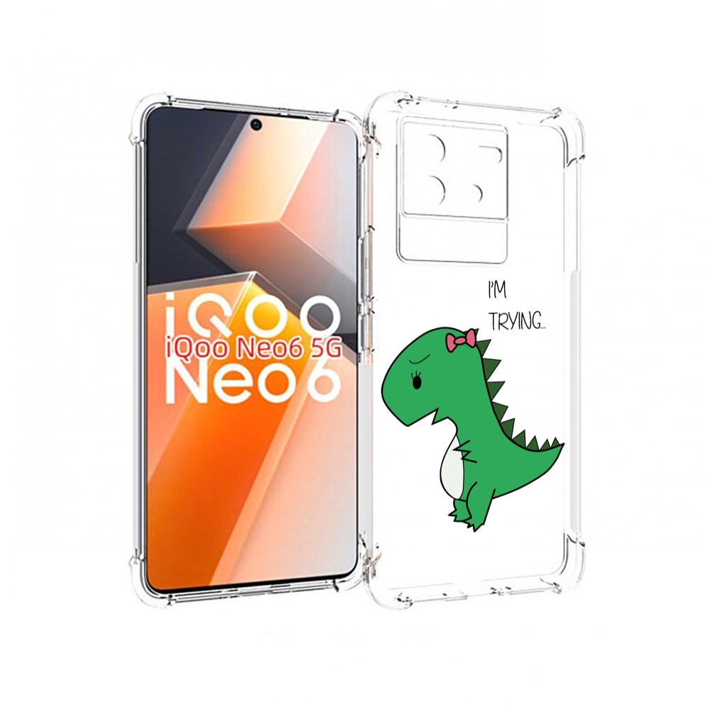 

Чехол MyPads динозаврик-девочка для Vivo iQoo Neo 6 5G, Прозрачный, Tocco