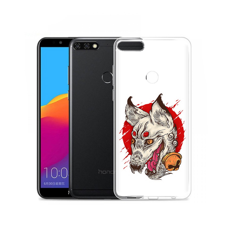 

Чехол MyPads Tocco для Honor 7C Pro страшная собака (PT113786.47.627), Прозрачный, Tocco