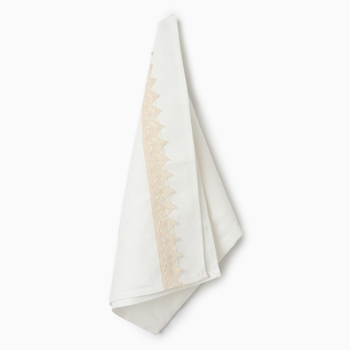 

Полотенце Этель Кitchen linen 43х70 +/-3см, 100% лён 240 г/м2, 10300803, Белый, 103723411