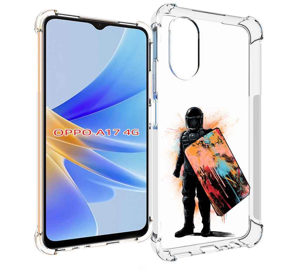 

Чехол MyPads солдат с красочным щитом для OPPO A17, Прозрачный, Tocco