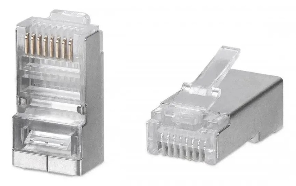 Коннектор WRline WR-8P8C-5E-SH FTP кат5E RJ45 прозрачный упак100шт 2716₽