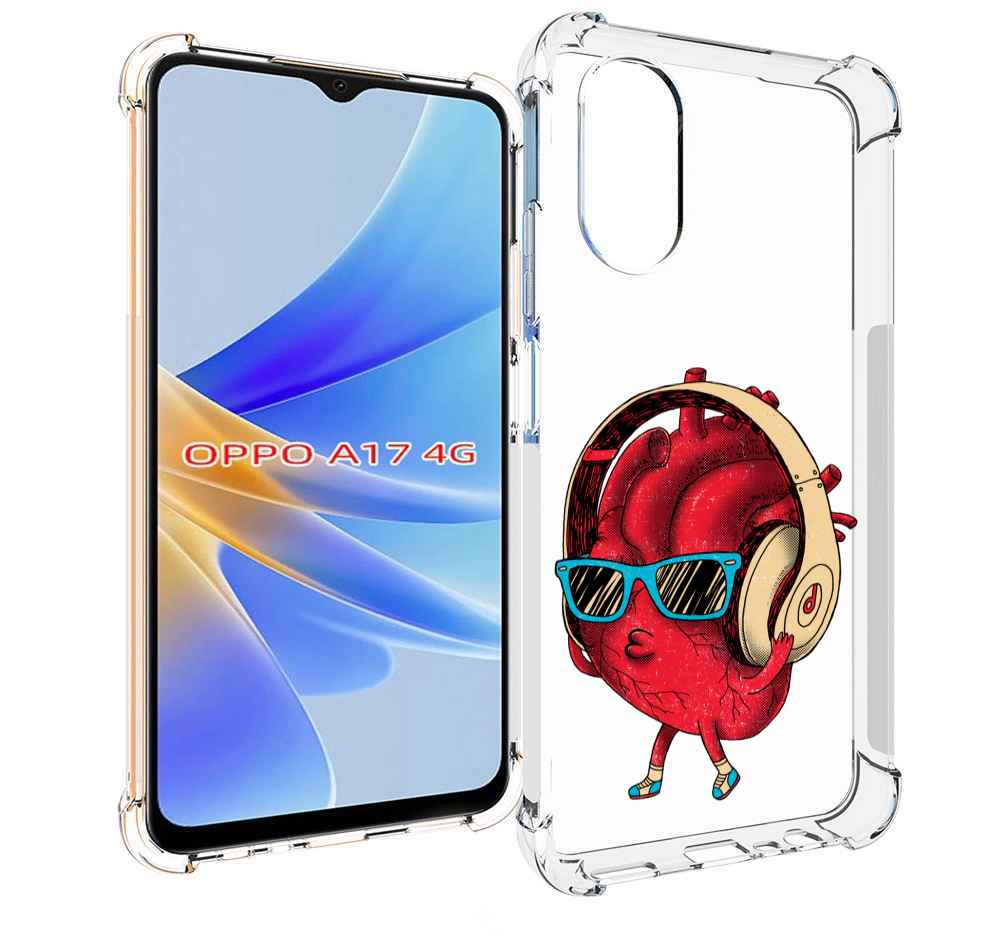 

Чехол MyPads слушай сердце для OPPO A17, Прозрачный, Tocco