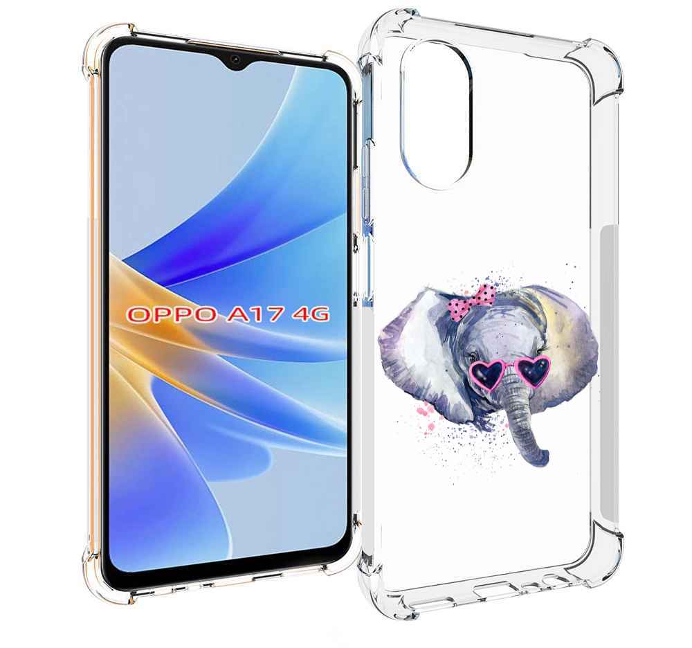 

Чехол MyPads слоник в очках для OPPO A17, Прозрачный, Tocco