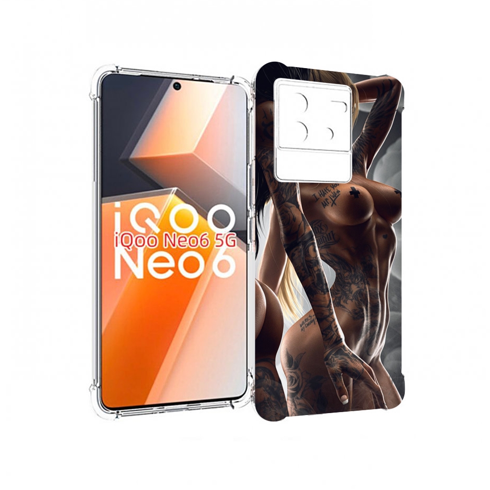 

Чехол MyPads девушки-инь-и-янь-в-татуировках для Vivo iQoo Neo 6 5G, Прозрачный, Tocco
