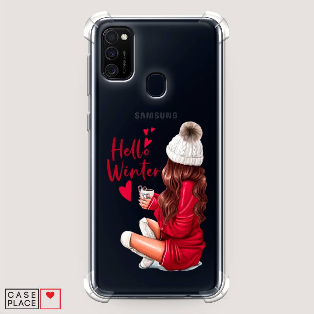 фото Противоударный силиконовый чехол "hello winter" на samsung galaxy m30s awog